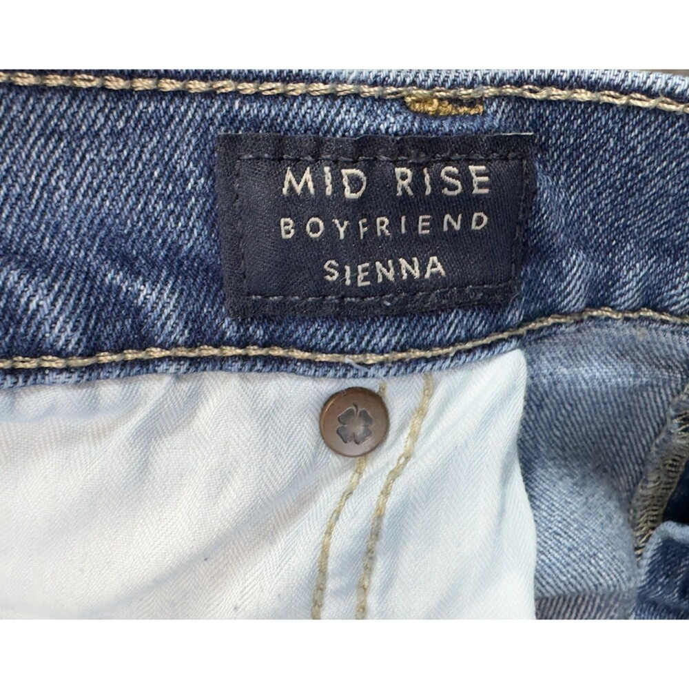 Lucky Brand Jeans Womens 14/32 Blue Denim Mid Rise Boyfriend Sienna Cotton Pants - Picture 4 of 15